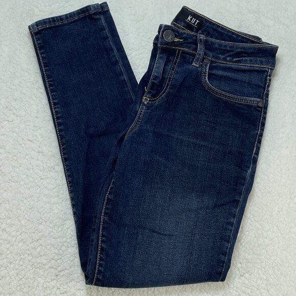 Kut From The Kloth Jeans Womens Sz 6 Diana Kurvy Ankle Mid Rise Dark Wash 27x27 - Picture 1 of 11